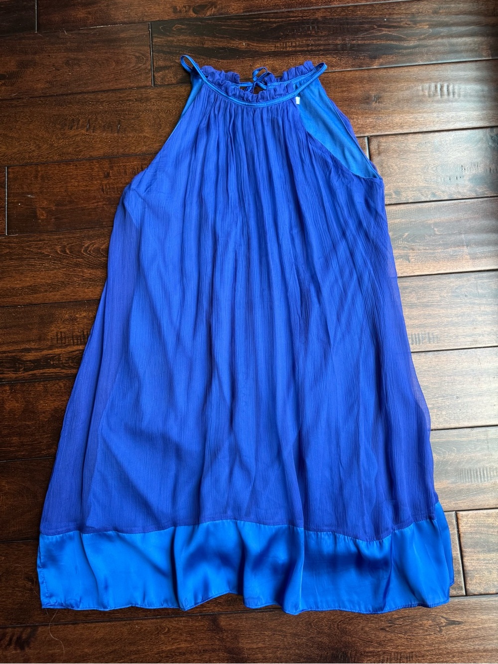 Silk Halter Mini Dress - Lightweight Lined